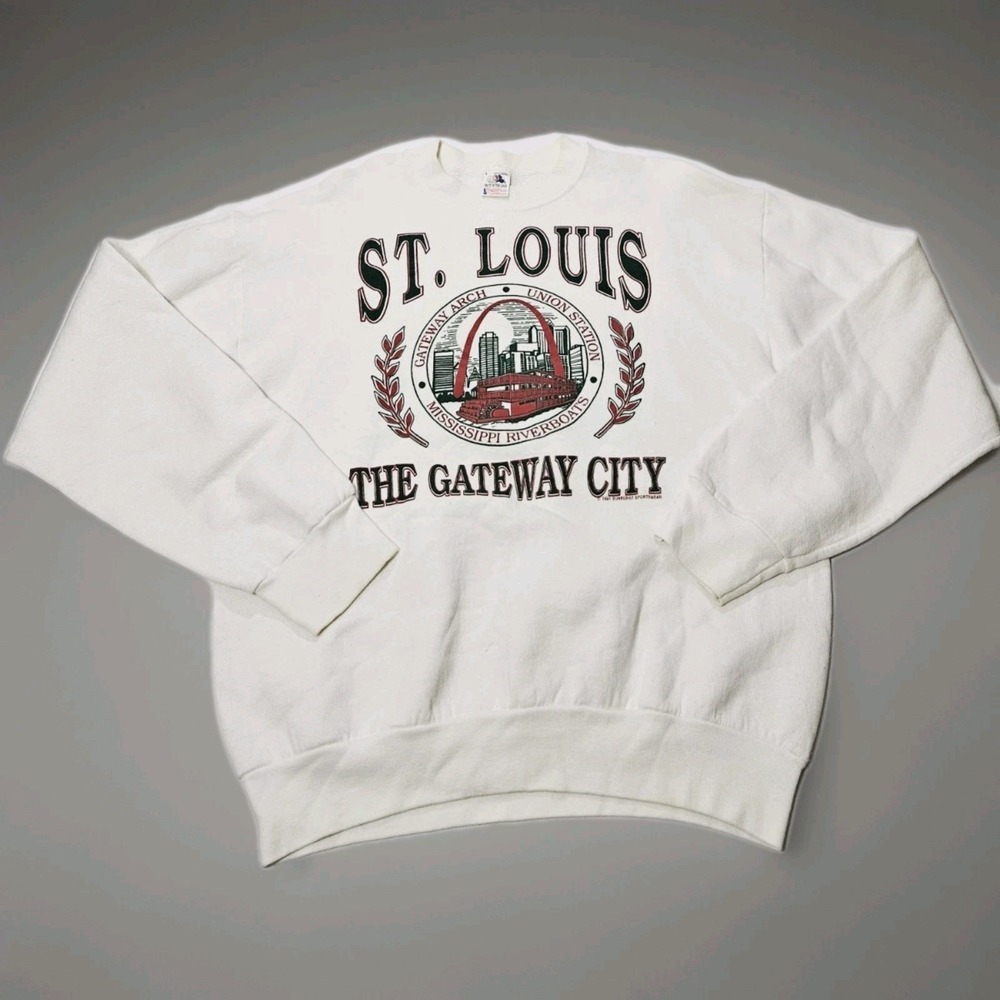 VTG Fruit Of The Loom Mens St Louis Gateway City Sweatshirt Size Large